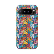 Colorful Cat Google Pixel Phone Case - Tough Cases for Pet Lovers