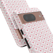 Pink Heart Pattern Google Pixel Tough Case - Stylish and Durable Phone Cover