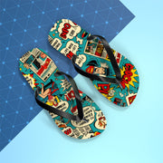 Superhero Comic Flip Flops - Fun Summer Sandals for Beach Lovers