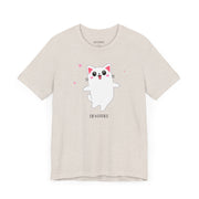 Cute Cat Devotion Unisex Short Sleeve Tee - Fun & Playful T-Shirt for Cat Lovers