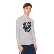Youth Skateboarding Panda Long Sleeve Tee - Fun and Sporty Design for Active Kids