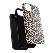 Stylish Leopard Print Tough Phone Case - Durable Protection for Your Device