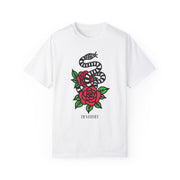 Devotree Snake & Roses Unisex Garment-Dyed T-Shirt