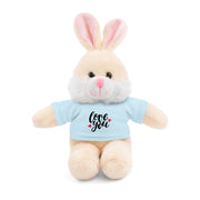 Cute Stuffed Animal with 'Love You' Tee - Perfect Gift for Kids and Beloved Ones