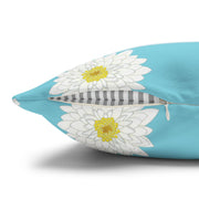 Daisy Print Square Pillowcase - Bright Floral Home Decor