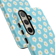 Floral Tough Samsung Galaxy Phone Case - Daisy Design for Summer Vibes