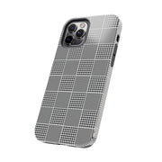 Chic Houndstooth Tough Phone Case - Stylish and Durable Protection