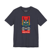 Merge Graphic Unisex Jersey Tee - Edgy Skull Design