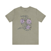 Floral Snake Unisex Jersey Tee - Stylish Graphic T-Shirt for Nature Lovers