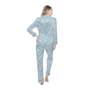 Elegant Floral Satin Pajamas for Women - Luxurious Sleepwear