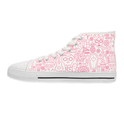 Pink Graphic High Top Sneakers for Women - Fun & Stylish Footwear