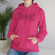Dragonfly Artistic Unisex Heavy Blend Hoodie - Nature Inspired Comfort