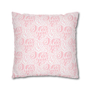 Inspirational Love Pillowcase - Soft Spun Polyester Square Cushion with Heart Design