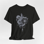 Botanical Snake Unisex Tee - Trendy Graphic T-Shirt for Nature Lovers