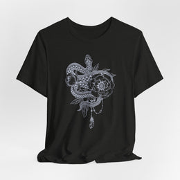 Botanical Snake Unisex Tee - Trendy Graphic T-Shirt for Nature Lovers