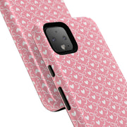 Pink Heart Pattern Tough Google Pixel Phone Case - Cute and Durable Protection