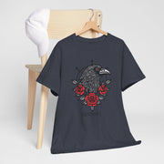 Devotree Unisex Heavy Cotton Tee - Vintage Eagle & Roses Graphic Shirt
