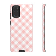 Stylish Pink Plaid Samsung Galaxy Tough Case for Smartphones