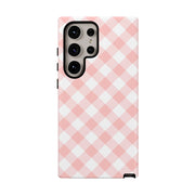 Stylish Pink Plaid Samsung Galaxy Tough Case for Smartphones