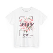 Floral Amour Tee, Romantic T-Shirt, Gift for Her, Cute Casual Wear, Love Shirt, Valentine's Day Gift, Everyday Comfort