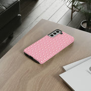 Cute Patterned Samsung Galaxy Phone Case - Tough Cases with Pink Hearts