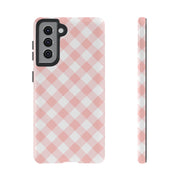 Stylish Pink Plaid Samsung Galaxy Tough Case for Smartphones