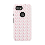 Pink Heart Pattern Google Pixel Tough Case - Stylish and Durable Phone Cover