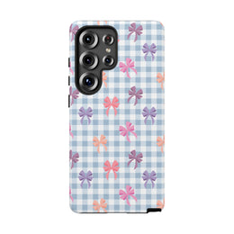 Cute Bow Pattern Tough Samsung Galaxy Phone Case - Stylish Protective Cover for Everyday Use