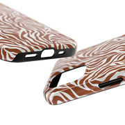 Stylish Zebra Print Tough Phone Case - Durable Protection & Trendy Design