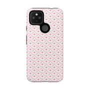 Pink Heart Pattern Google Pixel Tough Case - Stylish and Durable Phone Cover
