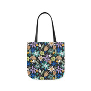 Blooming Floral Canvas Tote Bag with 5-Color Straps
