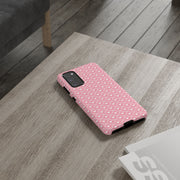 Cute Patterned Samsung Galaxy Phone Case - Tough Cases with Pink Hearts