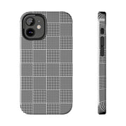 Chic Houndstooth Tough Phone Case - Stylish and Durable Protection