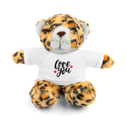 Cute Stuffed Animal with 'Love You' Tee - Perfect Gift for Kids and Beloved Ones