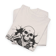 Skeleton Graphic Unisex Heavy Cotton Tee - Perfect for Halloween & Casual Wear