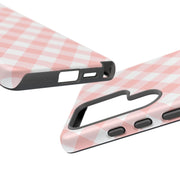 Stylish Pink Plaid Samsung Galaxy Tough Case for Smartphones