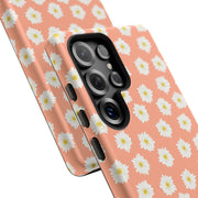 Daisy Pattern Tough Samsung Galaxy Phone Case - Floral Design for Stylish Protection