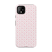 Pink Heart Pattern Google Pixel Tough Case - Stylish and Durable Phone Cover
