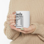 Whimsical Nutrition Facts Ceramic Mug - Fun Coffee Cup for Foodies and Diet Enthusiasts
