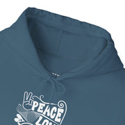 Peace Love Weed Unisex Hoodie - Cozy Cannabis Sweatshirt for Relaxed Vibes