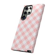 Stylish Pink Plaid Samsung Galaxy Tough Case for Smartphones