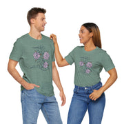 Botanical Snake Unisex Jersey Tee - Stylish Short Sleeve T-Shirt with Floral Design