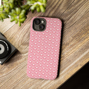 Pink Heart Pattern Tough iPhone Case - Durable Protection for Sweethearts