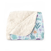 Cozy Floral Sherpa Fleece Blanket - Perfect for Snuggling on Chilly Nights