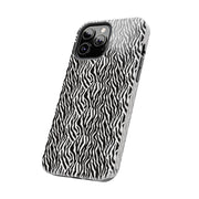 Zebra Print Tough Phone Case - Durable Protection for Style and Function