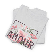 Floral Amour Tee, Romantic T-Shirt, Gift for Her, Cute Casual Wear, Love Shirt, Valentine's Day Gift, Everyday Comfort