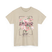 Floral Amour Tee, Romantic T-Shirt, Gift for Her, Cute Casual Wear, Love Shirt, Valentine's Day Gift, Everyday Comfort