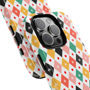 Colorful Playing Card Pattern Tough Case for iPhone