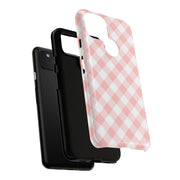 Chic Pink Gingham Google Pixel Phone Case for Tough Protection