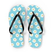 Floral Blue Flip Flops - Summer Chic Sandals for Beach and Casual Wear